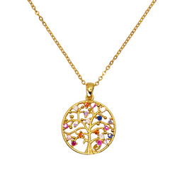 Colorful Tree of Life Necklace