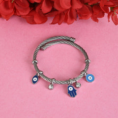 Curly Blue Eye Bangle Bracelets