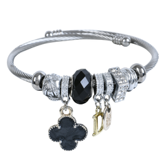 Black Crown Bangle Bracelets