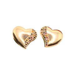 Gold Heart Earrings