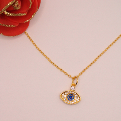 Gold Plated Eye Necklace