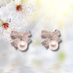 Pearl Bow Earrings