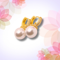 Round Pearl Earrings