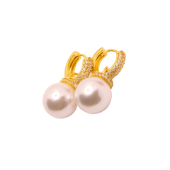 Round Pearl Earrings